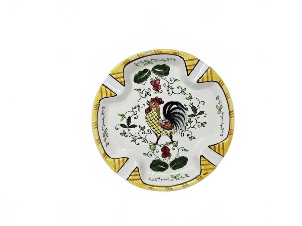 Vintage UCAGCO Rooster Ashtray Early Provincial Japan Trinket Dish 1950s